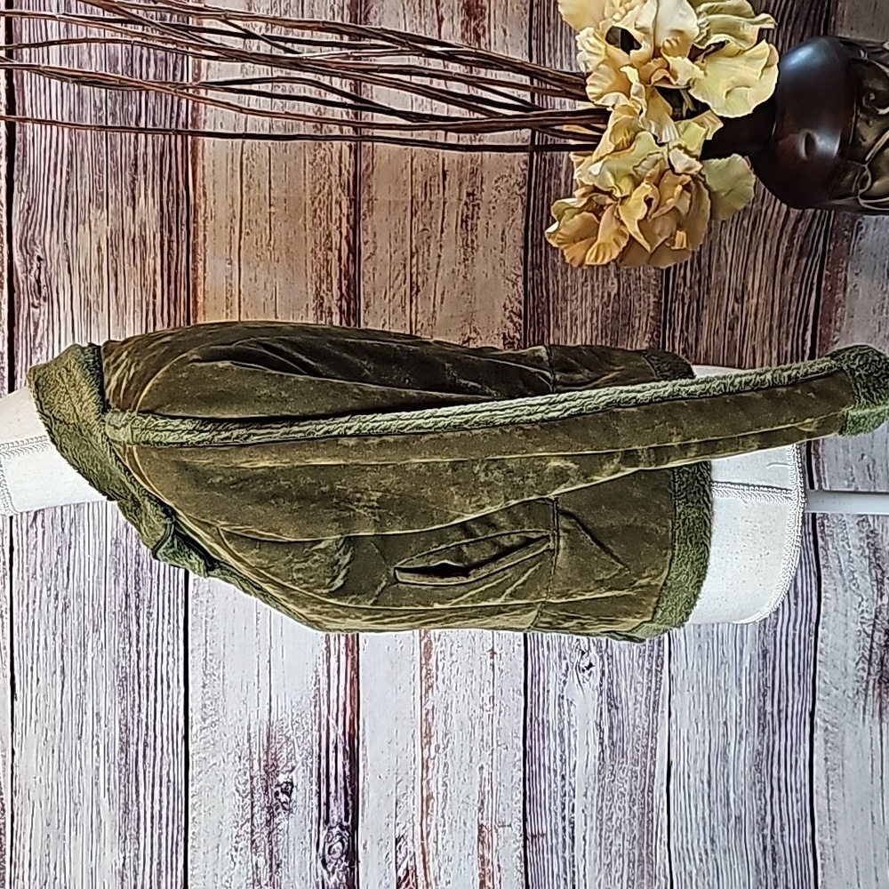 EFFECI ARMY GREEN VALOR AND FAUX FUR SHORT JACKET - Picture 6 of 15